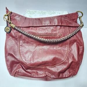 The Sak Genuine Leather Burgundy Hobo Shoulder Bag